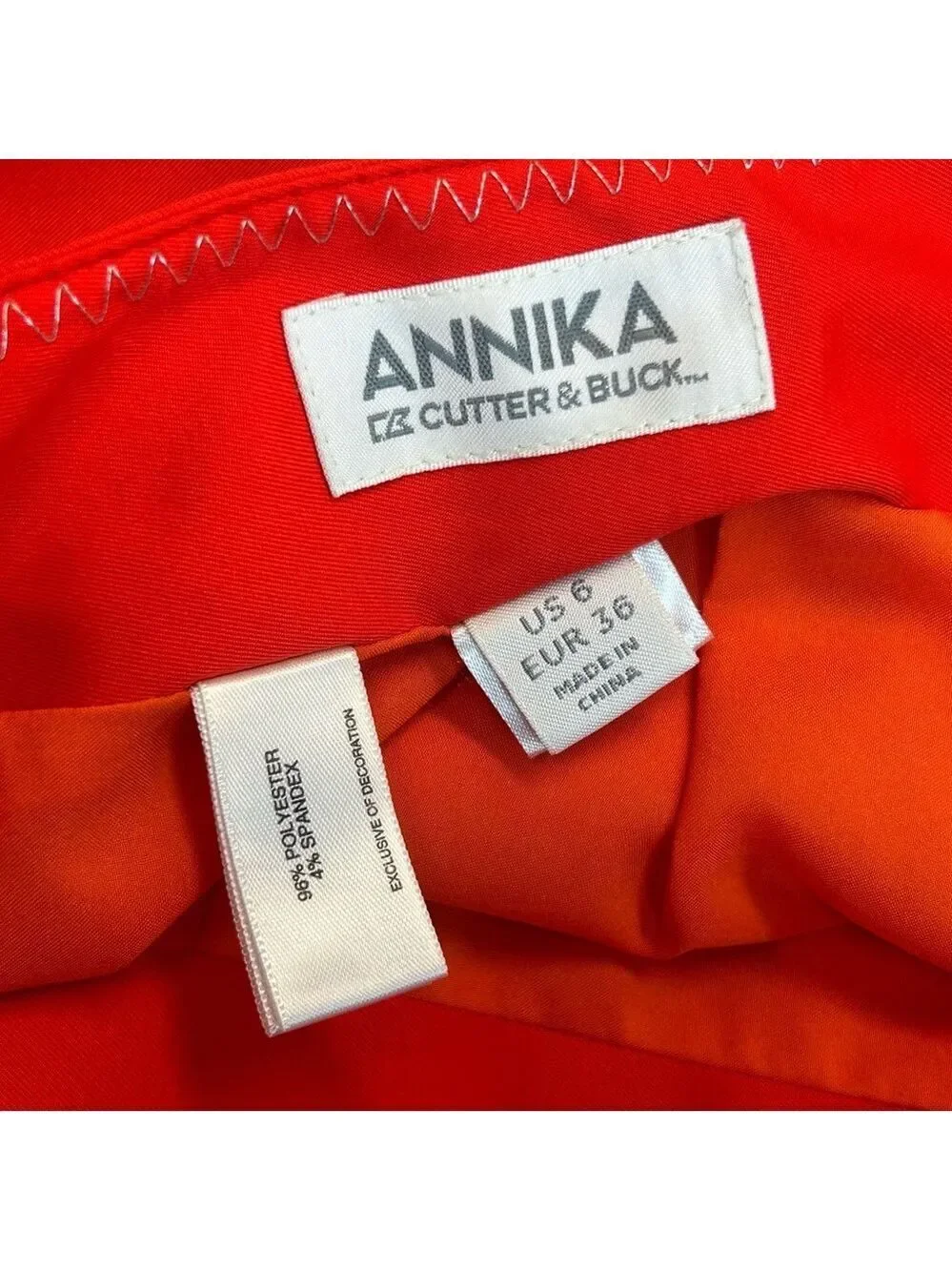 Cutter & Buck Annika Golf pleated mini skort skirt Red orange 6 NWOT